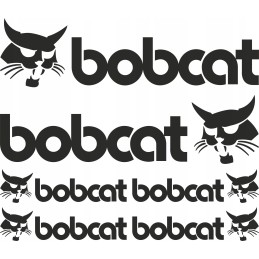 Bobcat Excavator Loader Stickers Set of 2