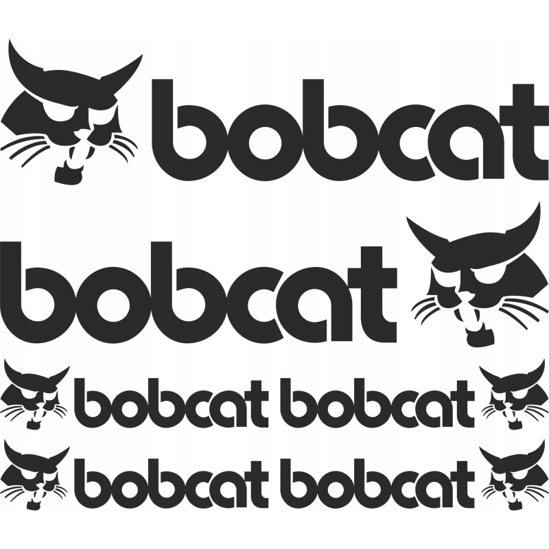 Bobcat Excavator Loader Stickers Set of 2