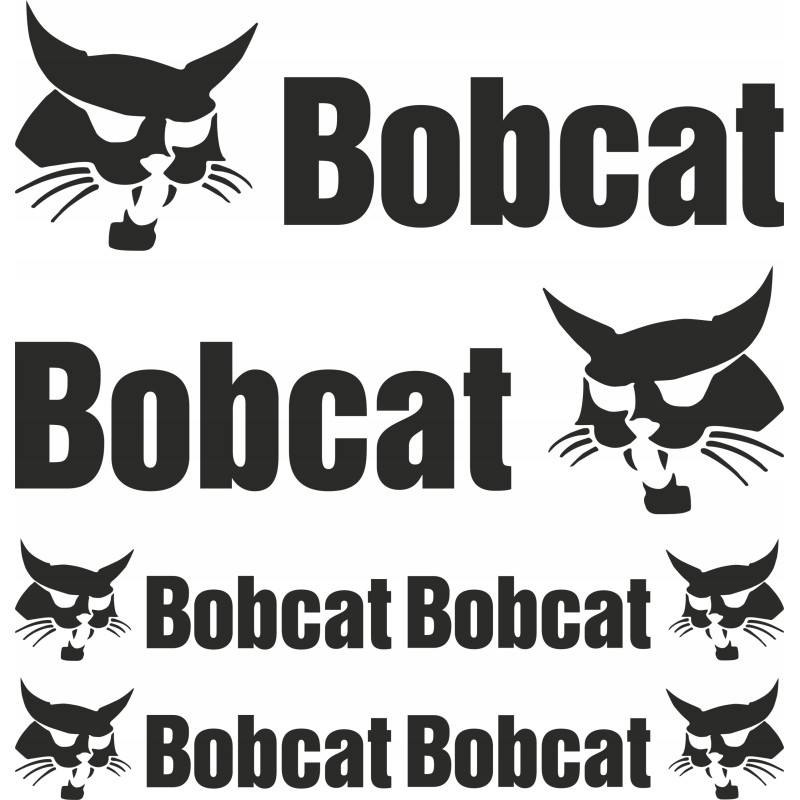 Bobcat Excavator Loader Stickers Set 1