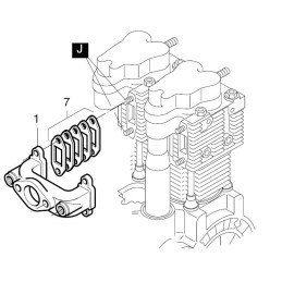 Hatz 2g30 2g40 muffler gasket set 01285500