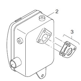 Hatz 1b40 1b50 muffler gasket set 01732701
