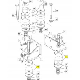 JCB excavator engine mount