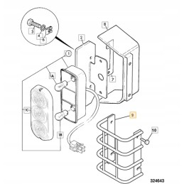 Rear lamp cover lp jcb 3cx 4cx 331 21118