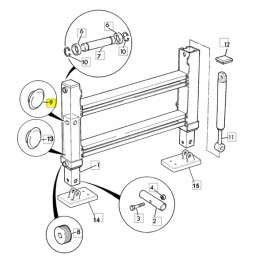 Support slide cva jcb thickness 6 4 mm