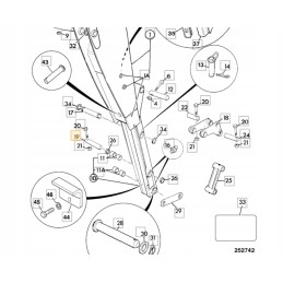 Rear arm link pin jcb 3cx 4cx 811 20061