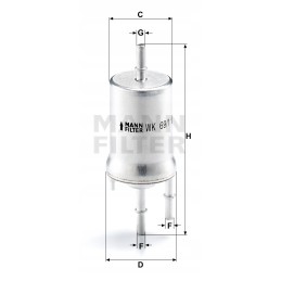 Fuel filter mann filter wk 69 1