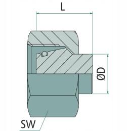 Dkol plug m45x2 purple 35 mm 250 bar