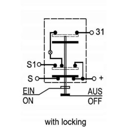 Push button switch for work lamps, round, yellow 11130200pn