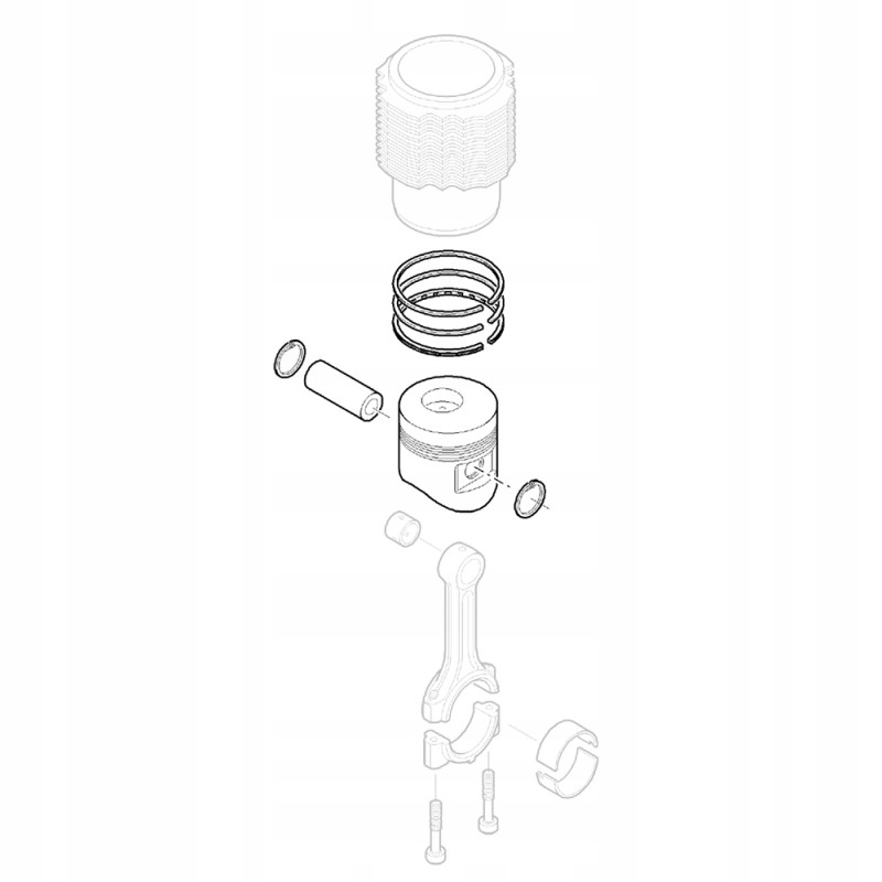 Hatz 01313542 complete piston std 1d81