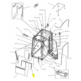 Windshield actuator spring for cat wheeled excavator
