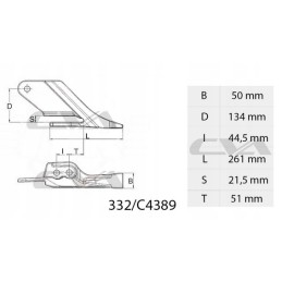 Left side tooth of the JCB 3CX 4CX Shark excavator bucket