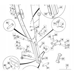 Rear bucket cylinder pin jcb 3cx 4cx 811 50368