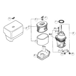 Honda gx340 gx390 air filter 17210 ze3 505