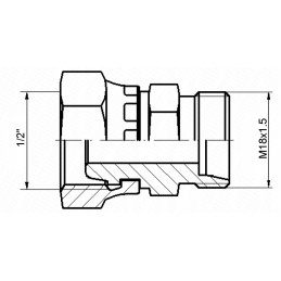 Straight connector ab g1 2 m18x1 5 hydrolider