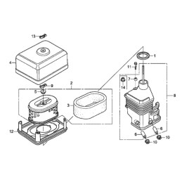 Honda gx120 gx160 filter gasket 16271 ze1 000