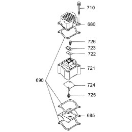 Wacker wm90 wm100 valve cover gasket 0158622