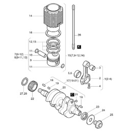 Hatz 2g30 2g40 cylinder gasket 03958000