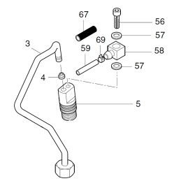 Hatz 1b20 1b30 injection transfer tube 05215001