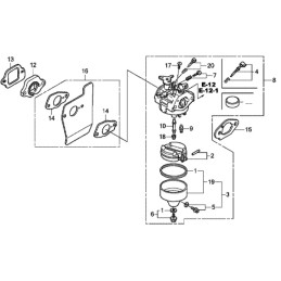 Honda gcv carburetor gasket 19650 zm0 000