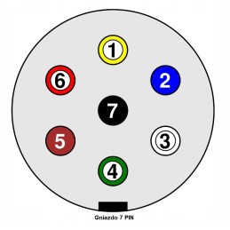 12v socket 7 pin electrical connector with washer