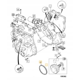 Transmission pump oring jcb 2cx 3cx 4cx813 50041