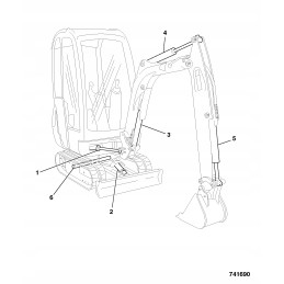 Mini jcb 811 50177 bucket cylinder pin