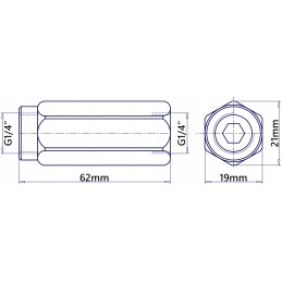 Linear hydraulic check valve 1 4 20l min