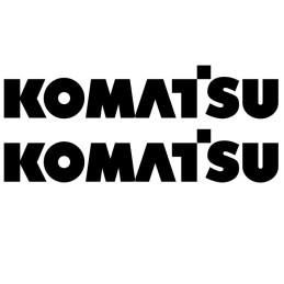 Forklift stickers with Komatsu inscription up to 20 cm