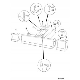 Mini jcb arm pin 801 811 50185