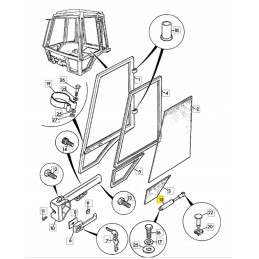 JCB backhoe loader cva door actuator