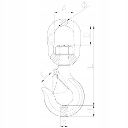 Alloy dor 1 5t swivel hook