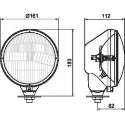 Plastic tractor headlight, left, c 330 c 360