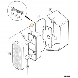 Rear lamp lp jcb 3cx 4cx from 2001 700 50018