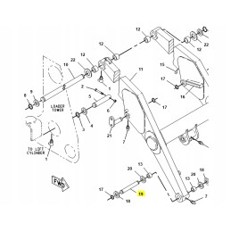 Front bucket mounting pin cat 428d 9r3182