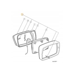 Recessed work lamp jcb 3cx 4cx 700 31800