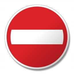 Sticker no overtaking on the right side of the truck, 16 cm