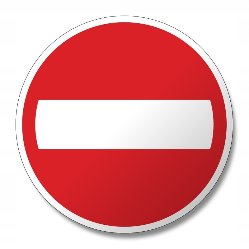 Sticker no overtaking on the right side of the truck, 16 cm