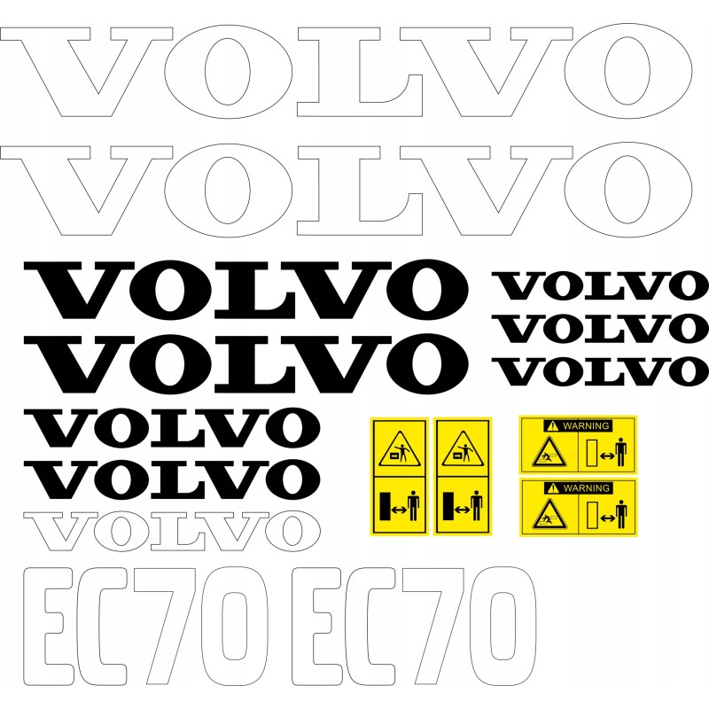 Stickers sticker volvo ec70 ec 70 excavator