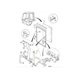 Rear window actuator 94 01r jcb 3cx 4cx 331 20895