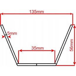 8x mounting bracket for the body box frame 126x65