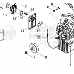 Wacker bh23 throttle cable 5000222383