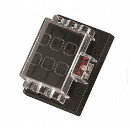 Fuse strip with 6 outputs in a 150a housing