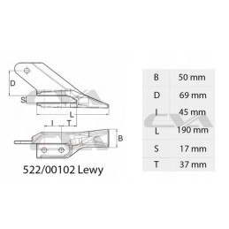 Zab jcb left side mini excavator type shark 1 90kg