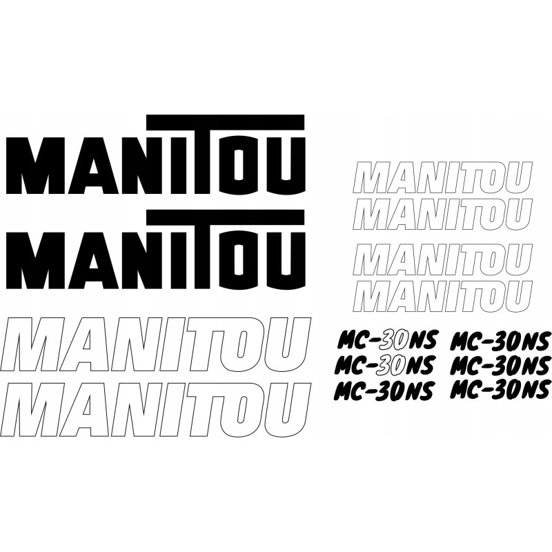Stickers decal manitou mc 30ns forklift
