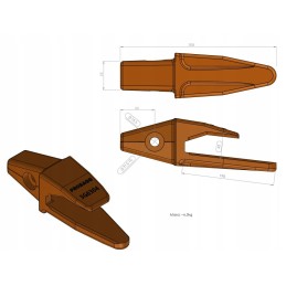 Tooth adapter j300 cat 3g6304
