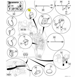 JCB CVA relay 12v 5 n 5 pin JCB