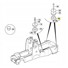 CVA cabin cushion for JCB backhoe loader
