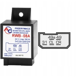 Light switch rwb 08a 24v autosan jelcz