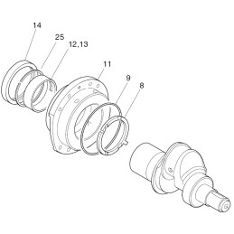 Hatz 1d41 1d50 shaft cover o ring 50349700