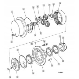Wheel hub o-ring jcb 3cx 4cx 828 00196